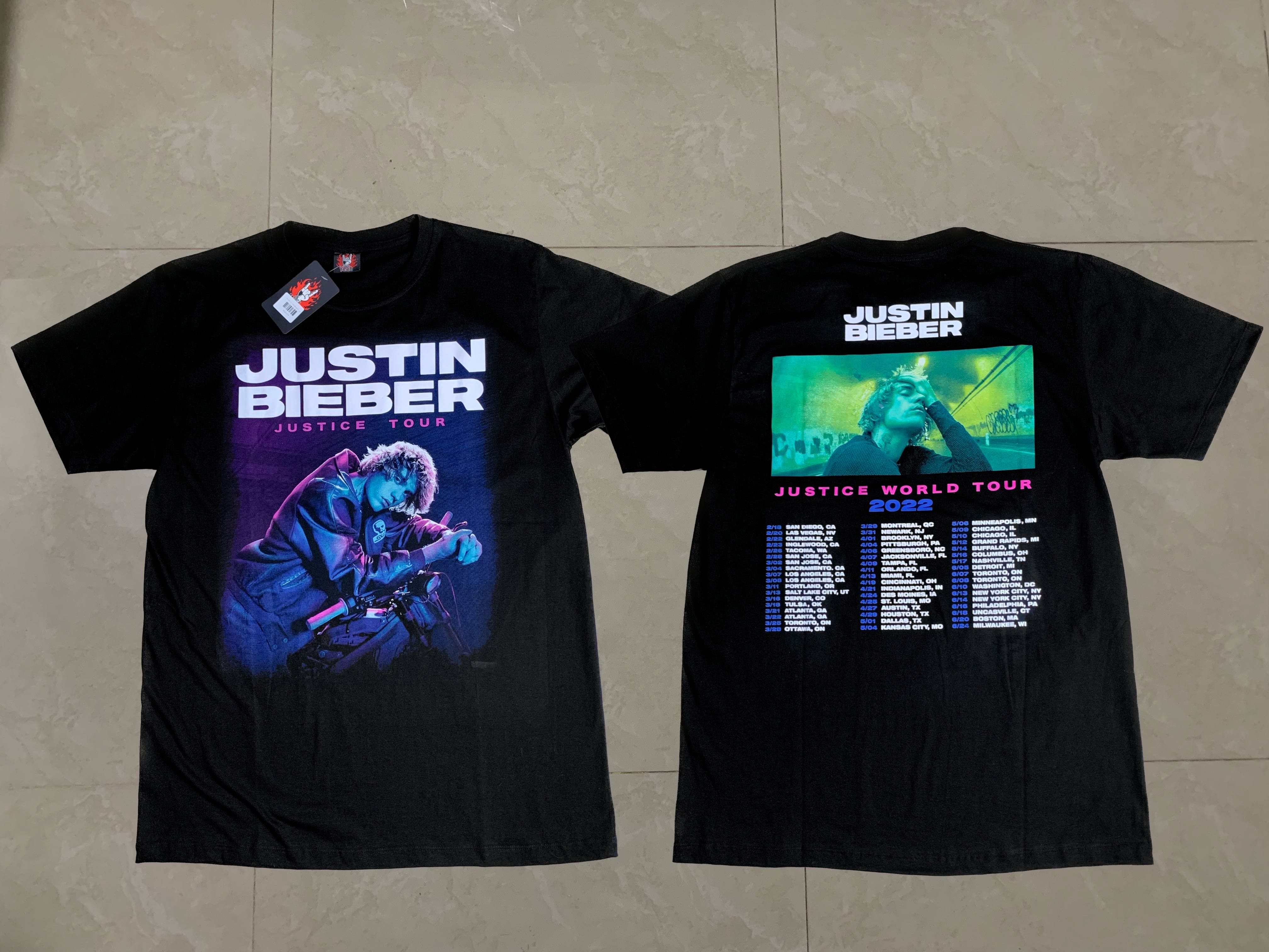 เสื้อศิลปินวินเทจ Justin Bieber (Rock yeah)