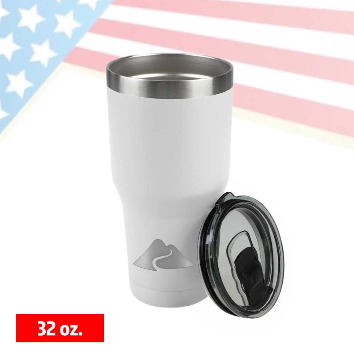 Ozark Trail 32 oz Vacuum Insulated Stainless Steel Tumbler-White