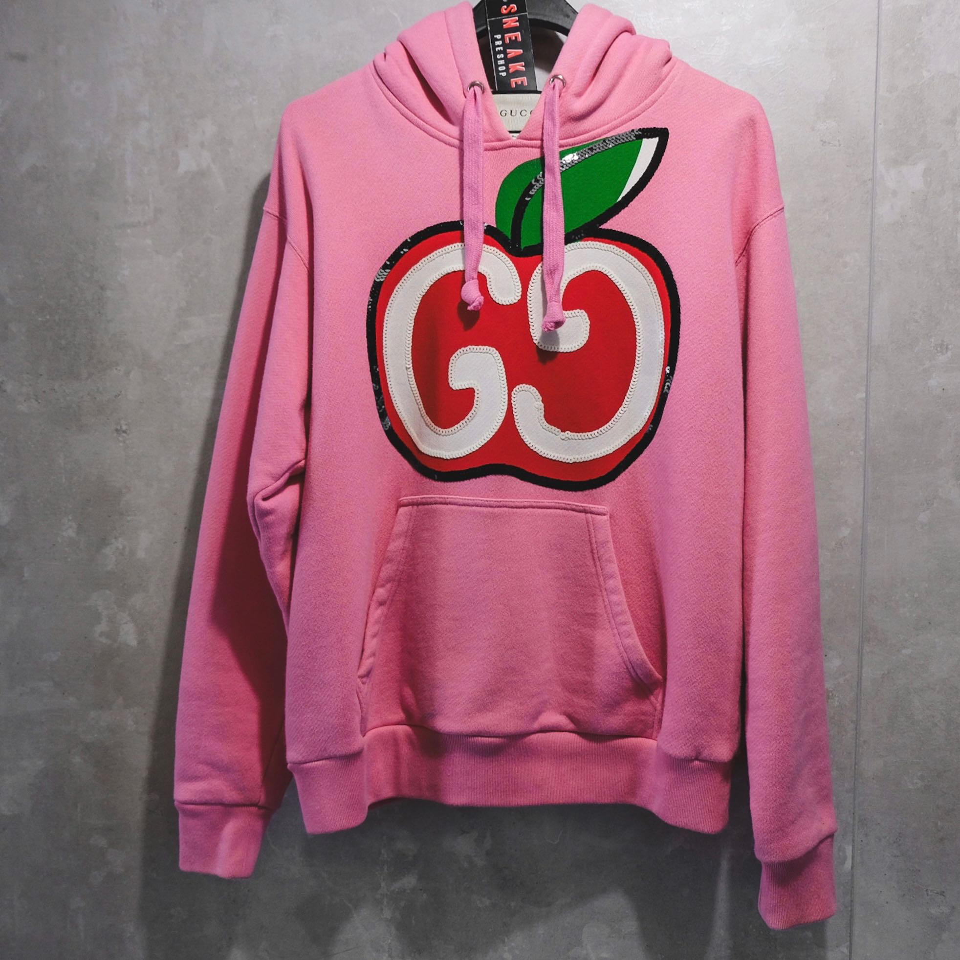 Gucci GG Apple Hoodie Pink LINE SHOPPING
