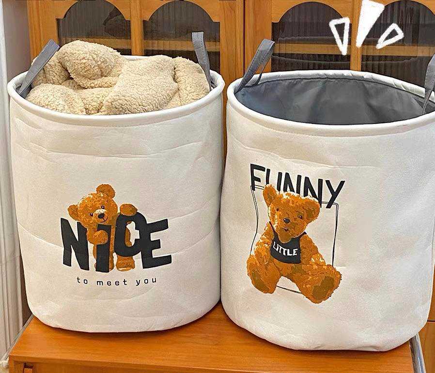 ตะกร้าผ้า 𝐁𝐞𝐚𝐫 𝐁𝐞𝐚𝐫 Twinnies Decor