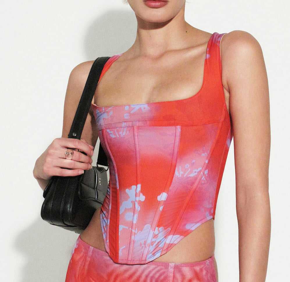 SALE MIAOU CAMPBELL CORSET - ROUGE MUDD