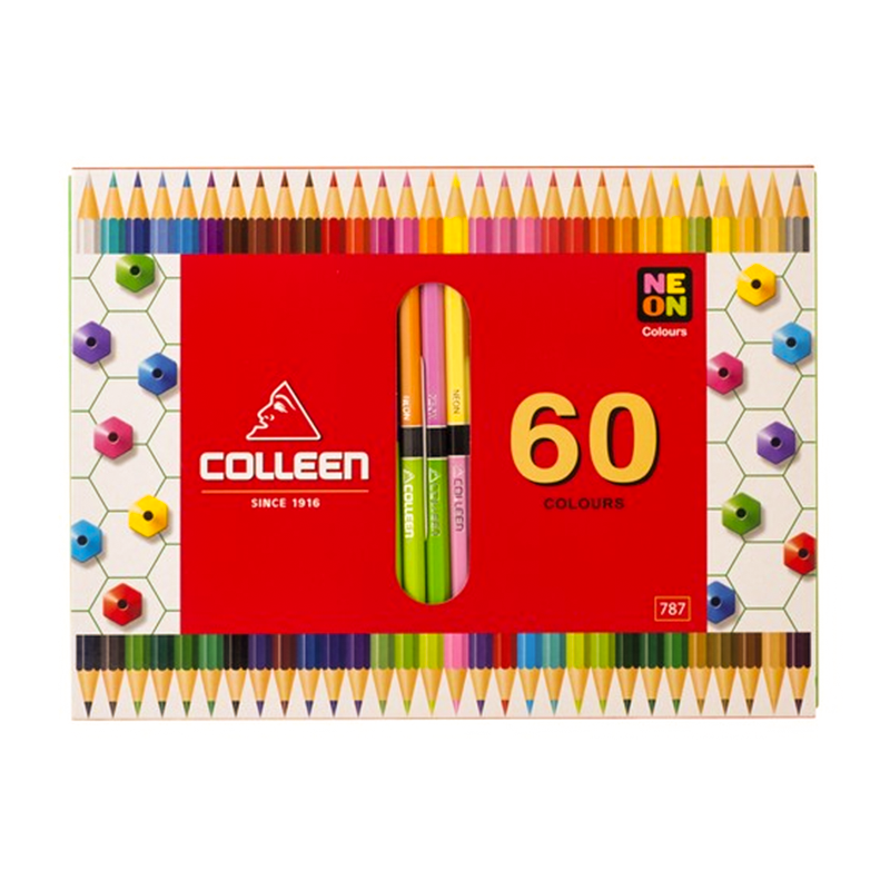 สีไม้ COLLEEN สีไม้คอลลีน 60 สี 2 หัว รุ่นพรีเมี่ยม ระบายลื่นมาก US.Station