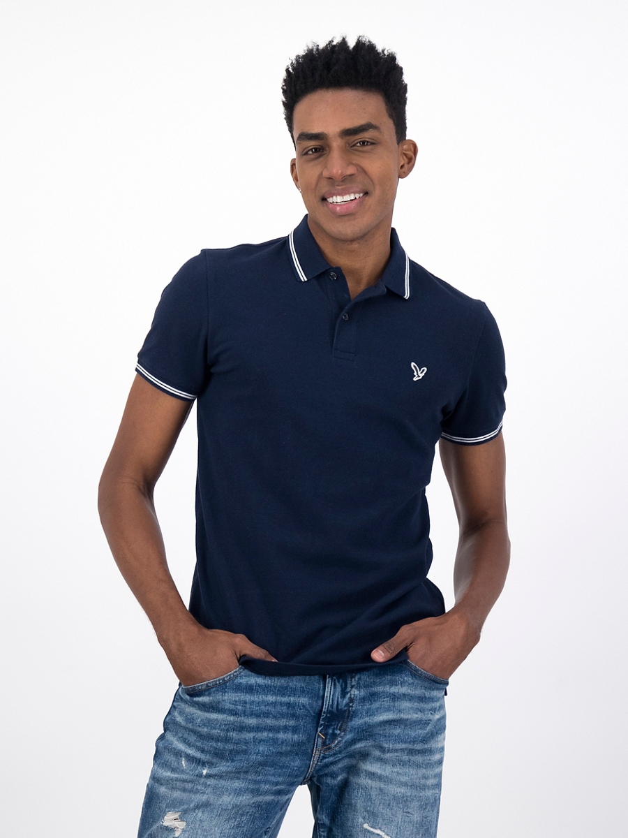 เสื้อโปโล ผู้ชาย PIQUE SLIM TIPPING SOLIDS ( 018-9150-410 )