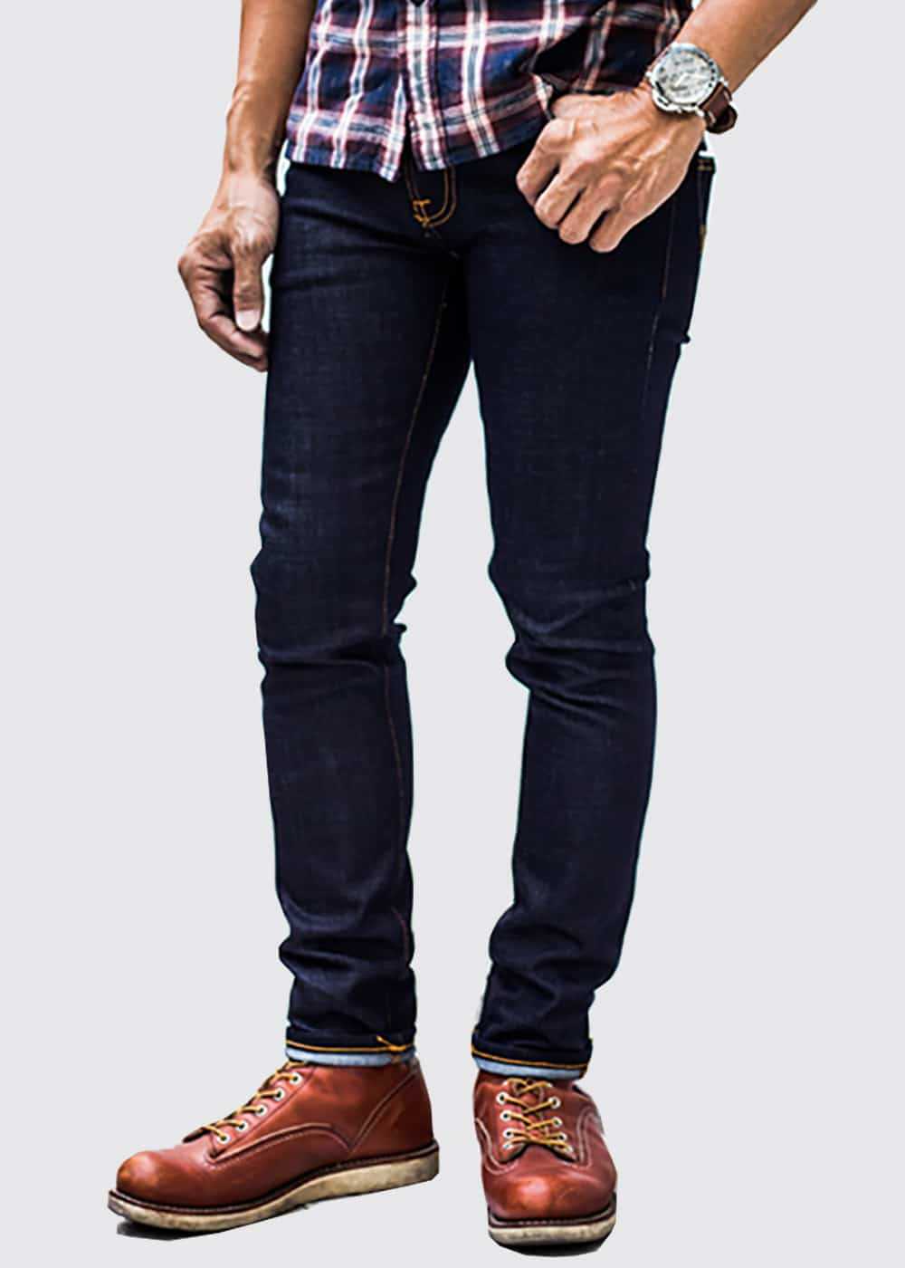 NUDIE JEANS THIN FINN – DRY DARK ORANGE