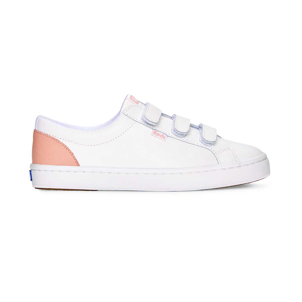 รองเท้าผ้าใบหนัง แบบสวม รุ่น TIEBREAK LEATHER สีขาว WH67880
