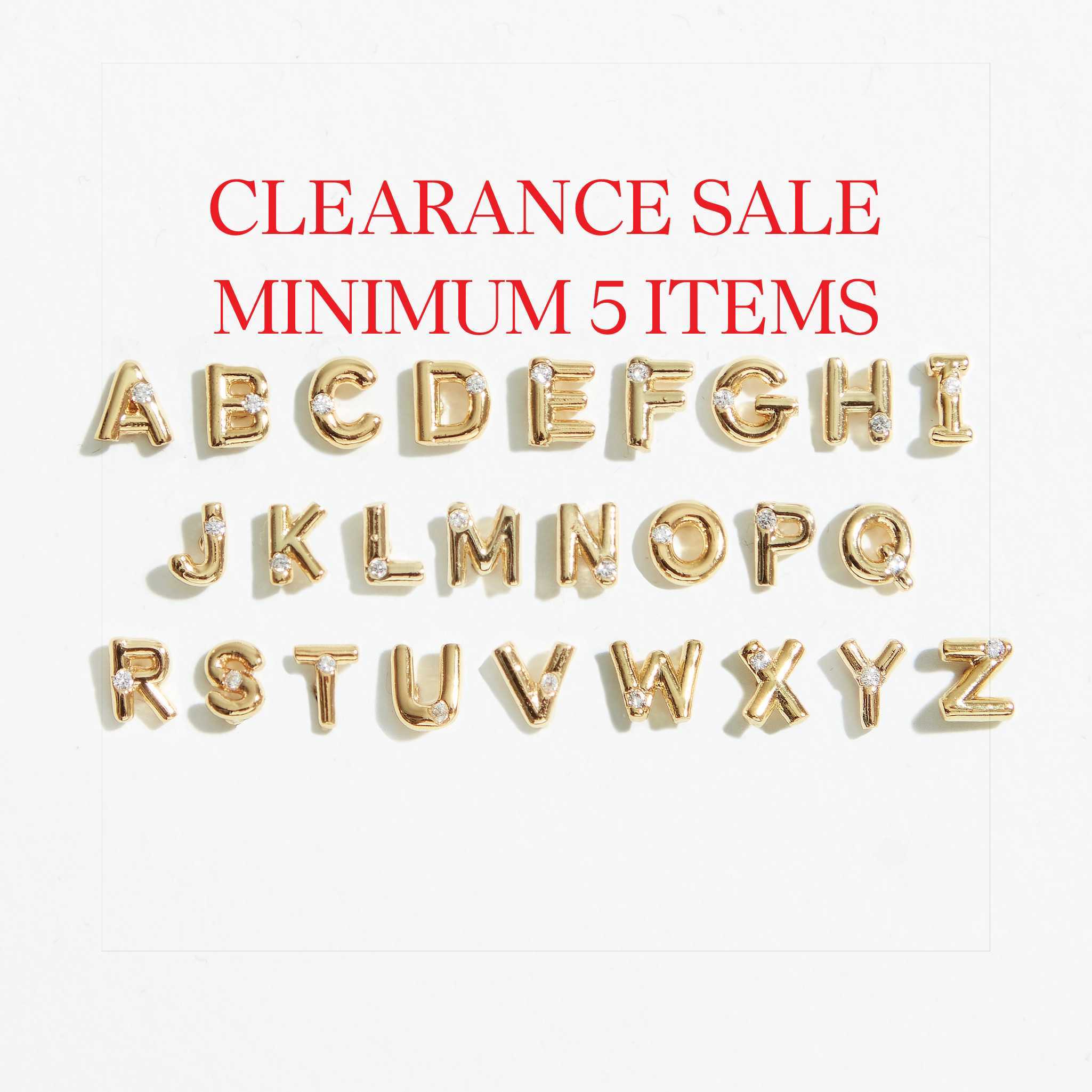 YVIS gold petite alphabet gem stud (A-M)(ราคาโปรโมชั่น 100.- เฉพาะซื้อ 5 ชิ้น คละสินค้าได้)
