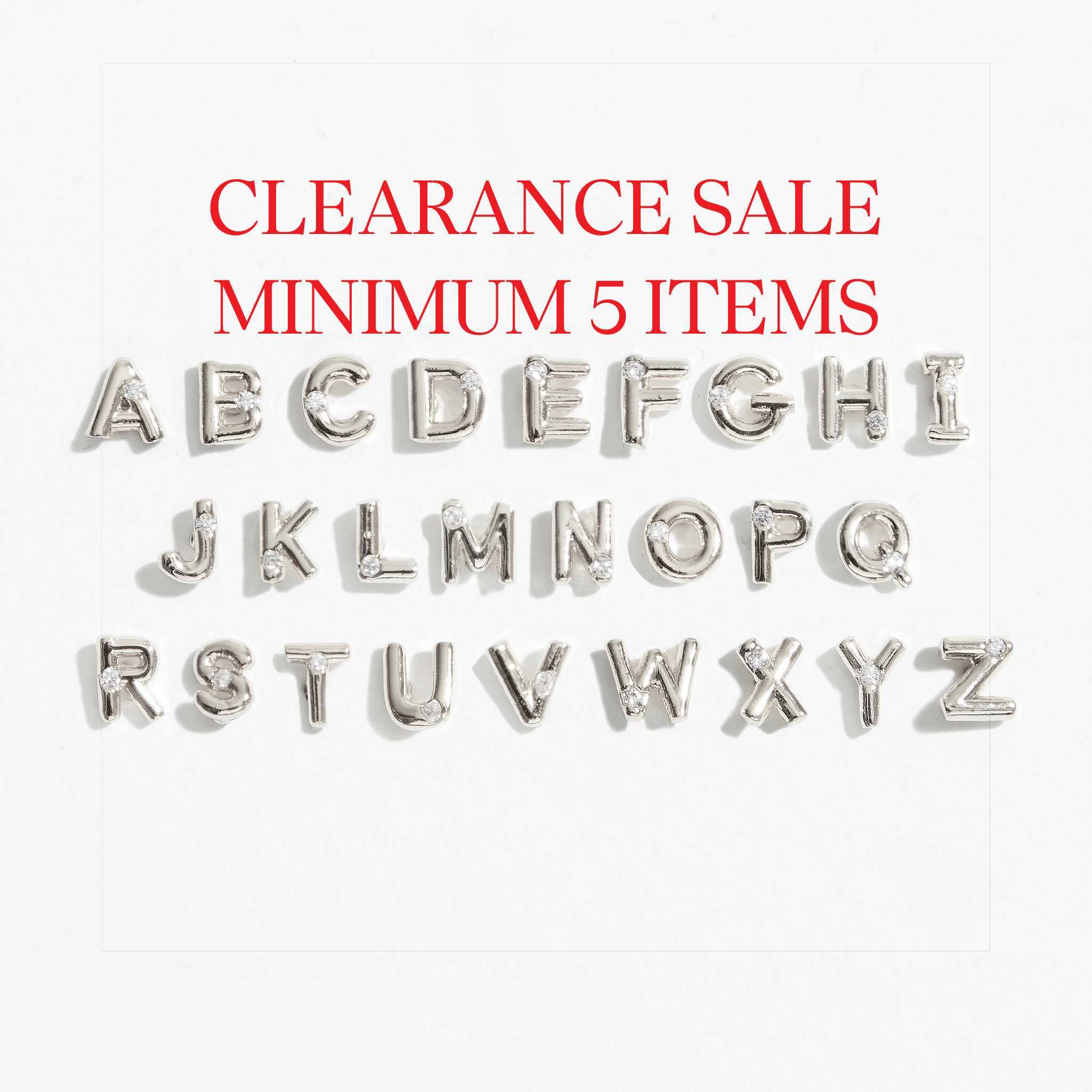 YVIS silver petite alphabet gem stud (N-Z)(ราคาโปรโมชั่น 100.- เฉพาะซื้อ 5 ชิ้น คละสินค้าได้)