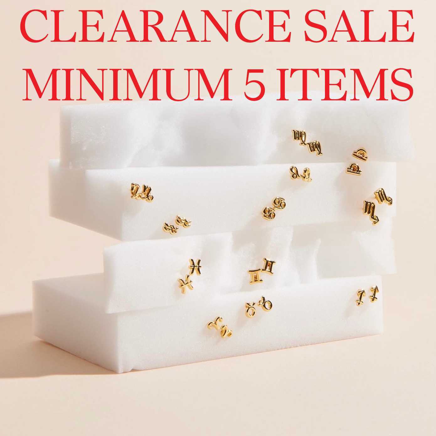 YVIS gold zodiac stud (สินค้าเป็นคู่)(ราคาโปรโมชั่น 100.- เฉพาะซื้อ 5 ชิ้น คละสินค้าได้)