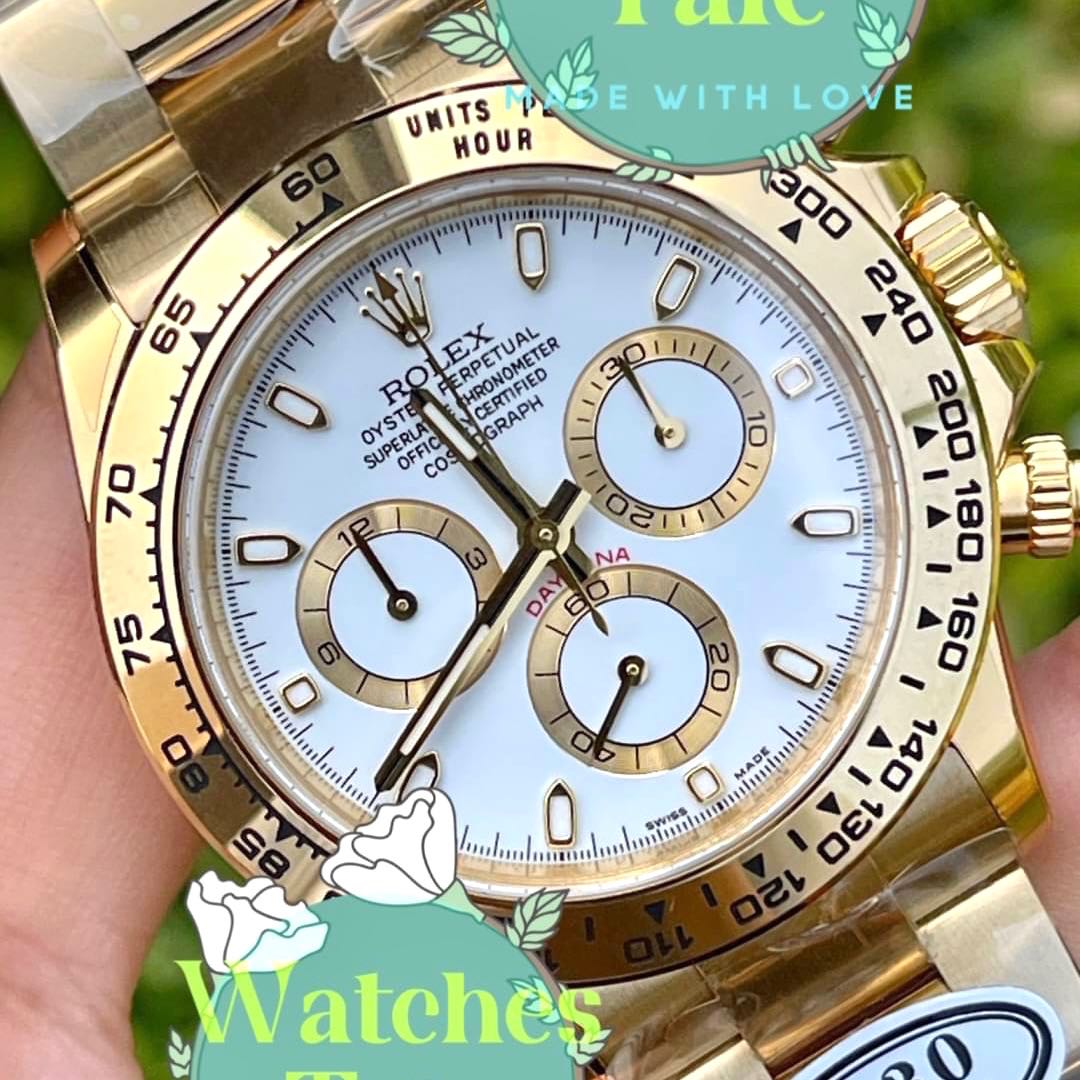 Rolex Daytona White Dial Yellow Gold Ref.116508 Clean