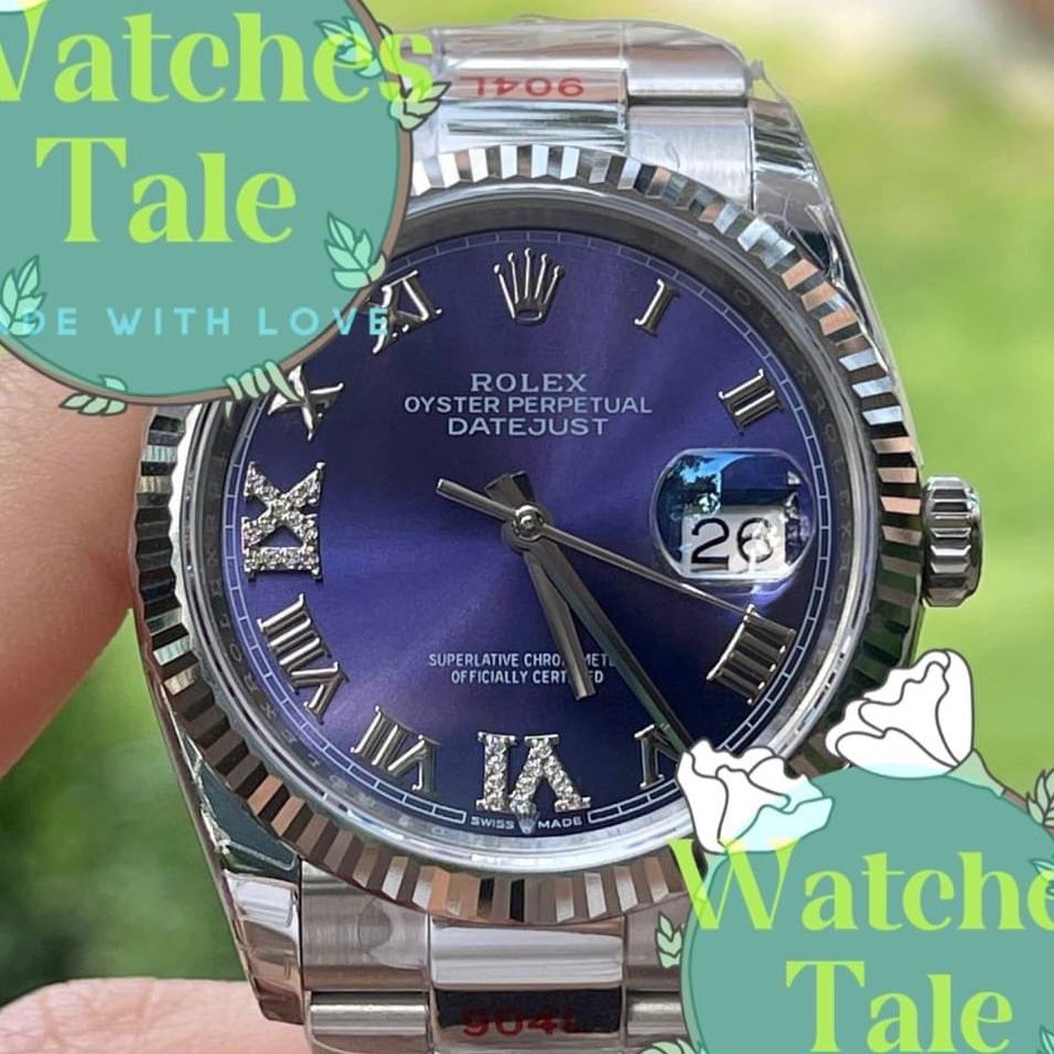 Rolex Datejust 36mm. Roman Diamond Blue Dial Ref.126234