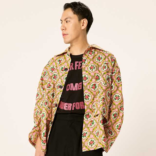 เสื้อคลุมแขนยาวลายดอกกุหลาบ EYE CATCHER