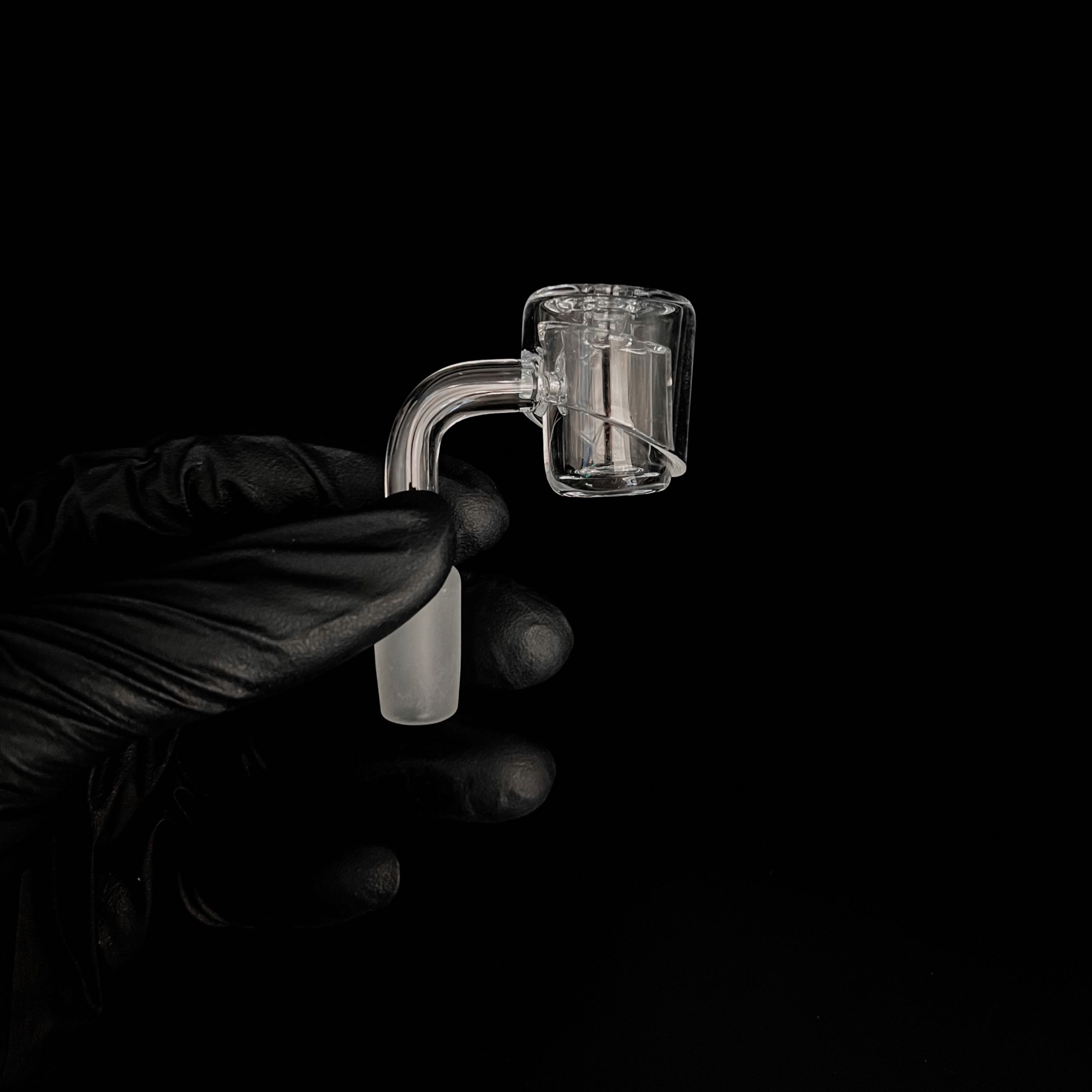 (14 mm) 90 Degree Quartz Banger and Carb Cap