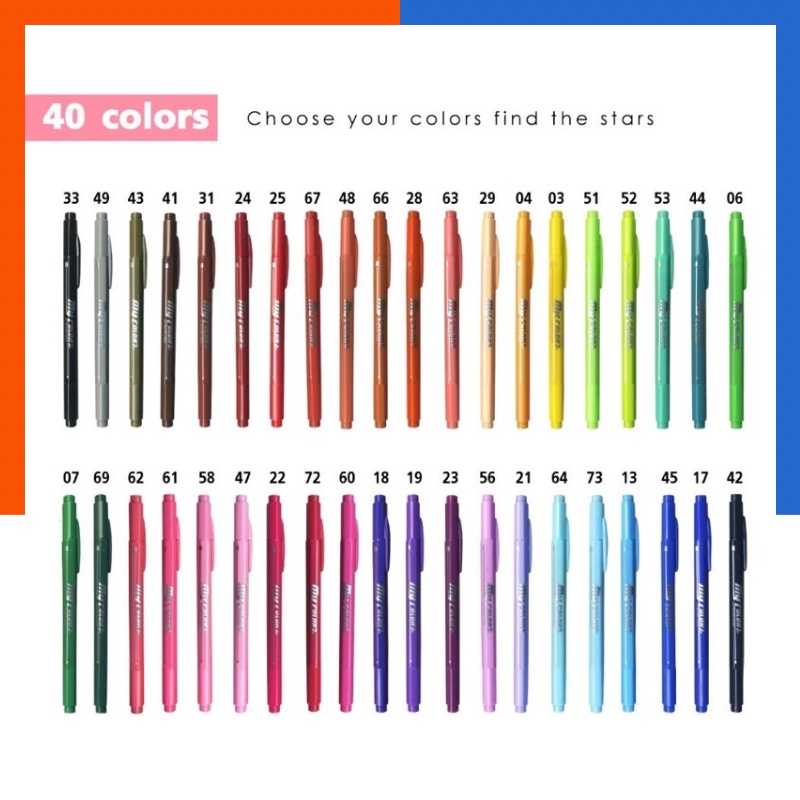 ปากกาสีน้ำ สีเมจิก My Color 2 Dong-A มี 2 หัว 2 ขนาด เซ็ท 15 / 24 / 35 สีพร้อมของแถม มีเก็บปลายทาง