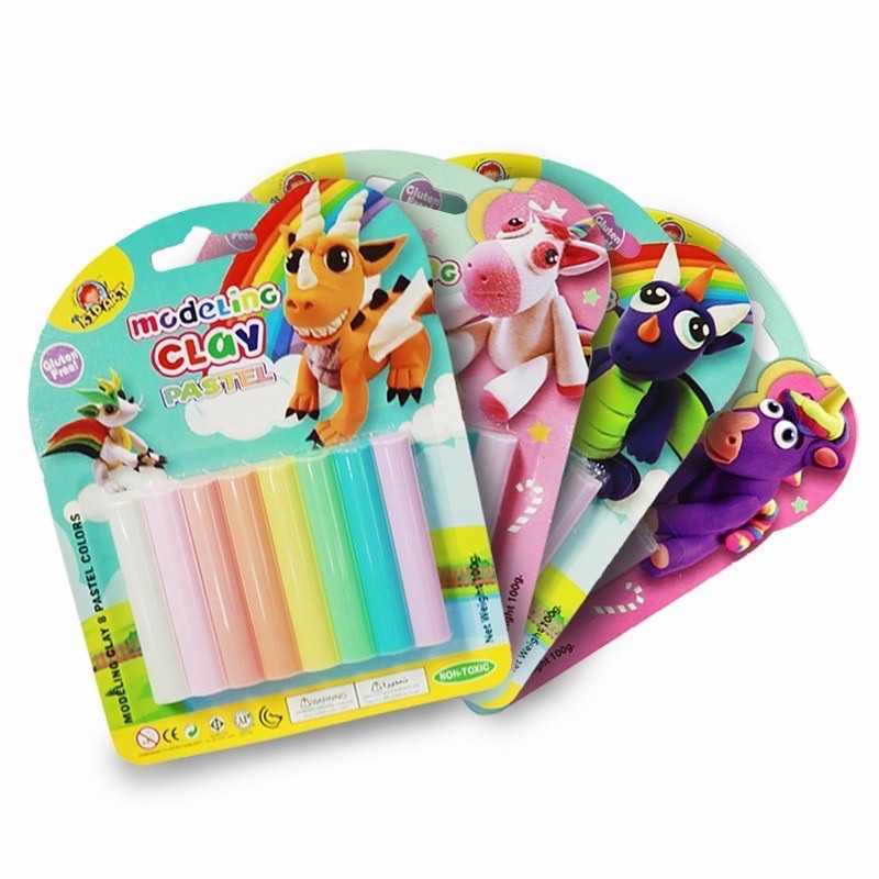 ดินน้ำมันสีพาสเทล 100กรัม 8สี คละแบบ ไร้สารพิศ มี มอก. มาตรฐาน มอก. พร้อมส่ง มีเก็บปลายทาง