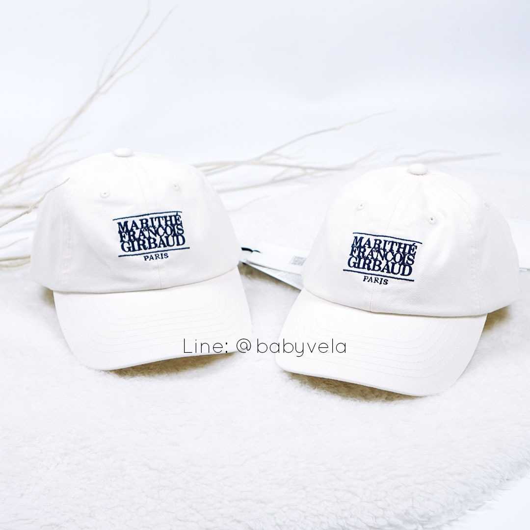 Marithe Small Classic Logo Cap (Ivory)