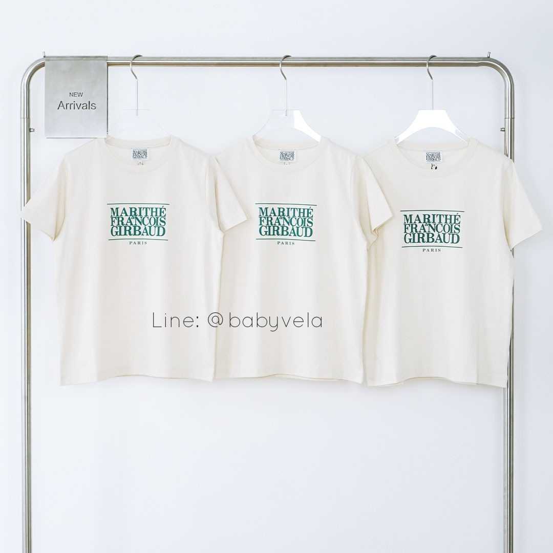 Marithe W Classic Logo Tee (Light beige)