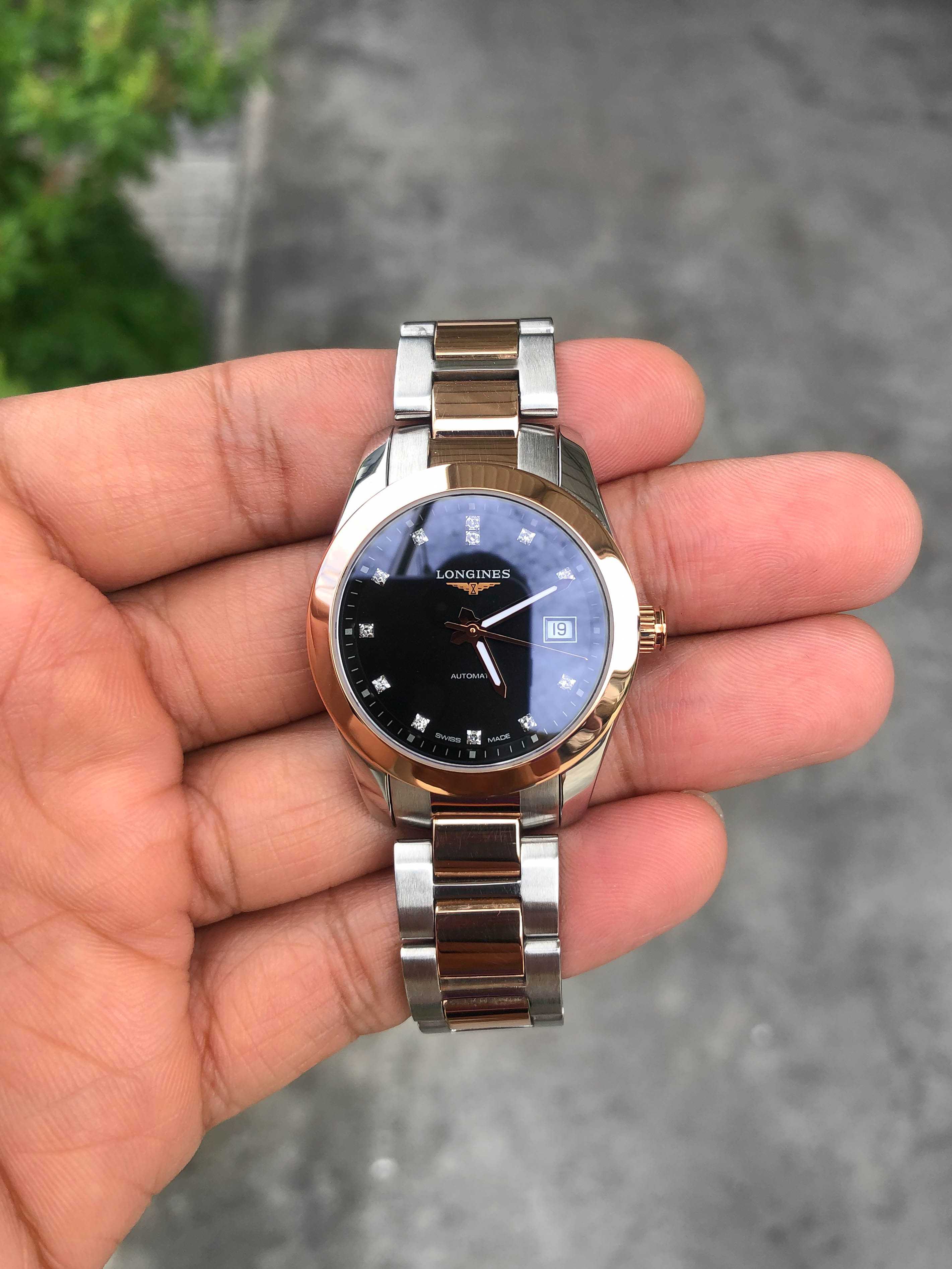 Longines Conquest Classic Lady Size 2tone 18K Rose Gold Automatic