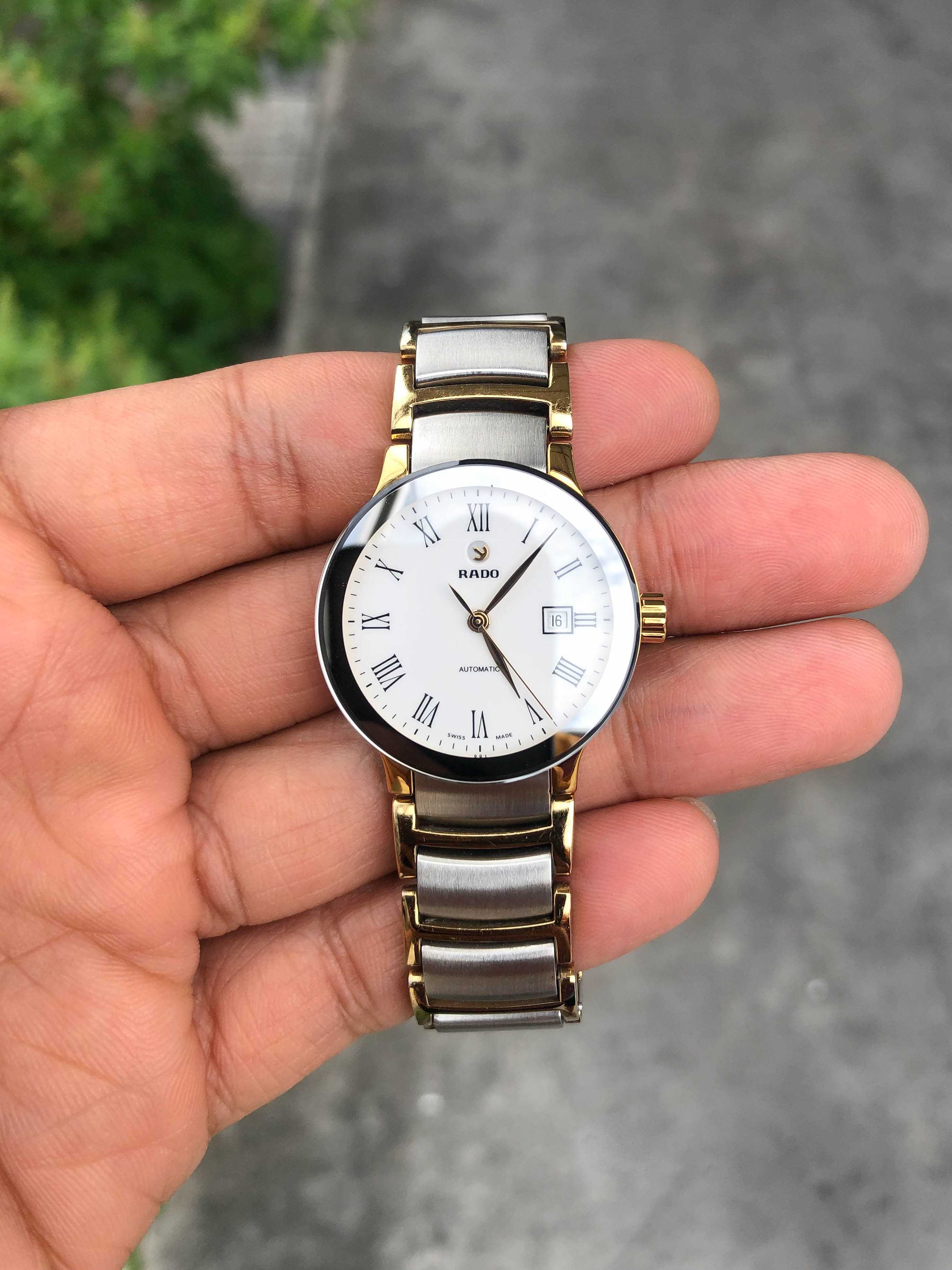 Rado Centrix 2tone Lady Size Automatic หน้าขาว หลักโรมัน