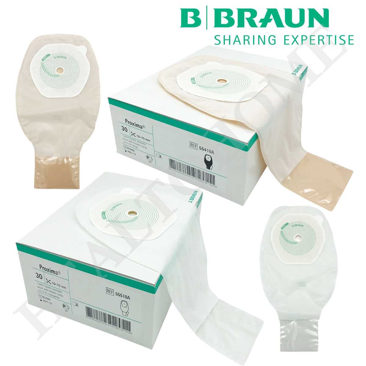 Proxima ถุงอุจจาระหน้าท้อง แบบชิ้นเดียว ขนาด 10-70 มม. (Colostomy Bag)
