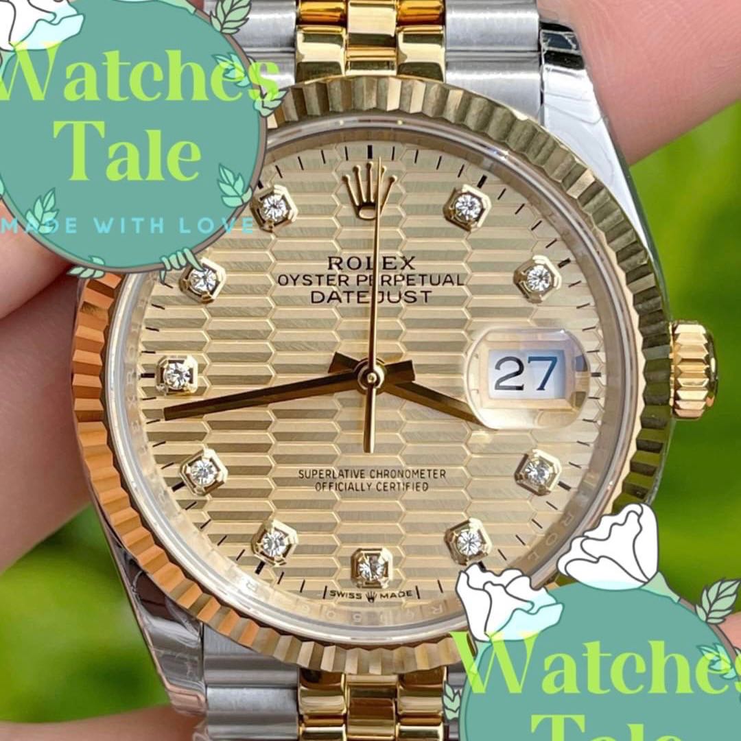 Rolex Datejust Champagne Motif 36mm. Twotone Jubilee Ref.126233 EW