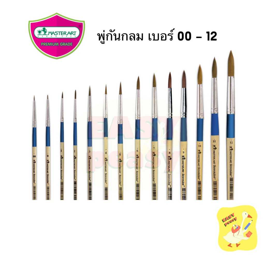 พู่กันหัวกลม ภู่กัน พู่กัน Master Art รุ่น จิตรกรน้อย ครบทุกเบอร์ 00-12 มาสเตอร์อาร์ต US.Station
