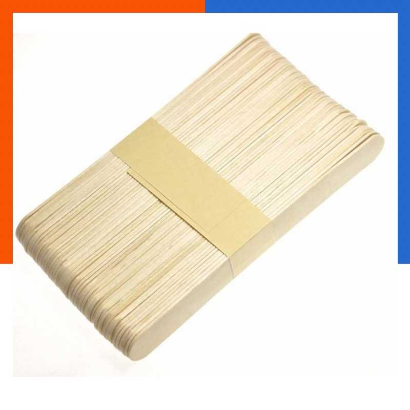 ไม้ไอติมใหญ่ สีไม้ ไม้ไอติมสี ไม้ไอศครีม ใหญ่ ขนาด 15x1.7x0.015 ซม. แพค 50 ชิ้น มีเก็บปลายทาง
