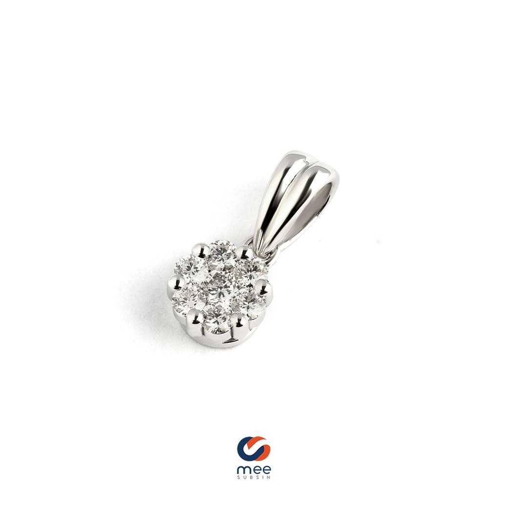 จี้เพชรกระจุก 0.23 กะรัต น้ำ 99 ตัวเรือนทองคำ 18k [PD230013]