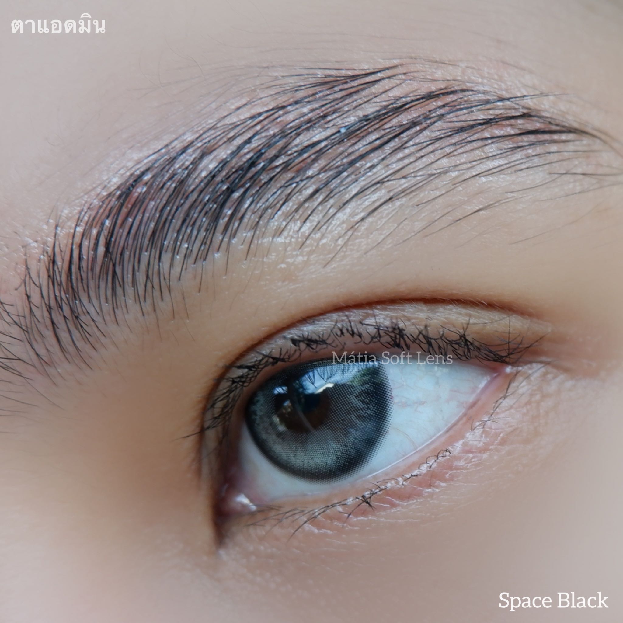 คอนแทคเลนส์รายปี สี Space Black มีค่าสายตา