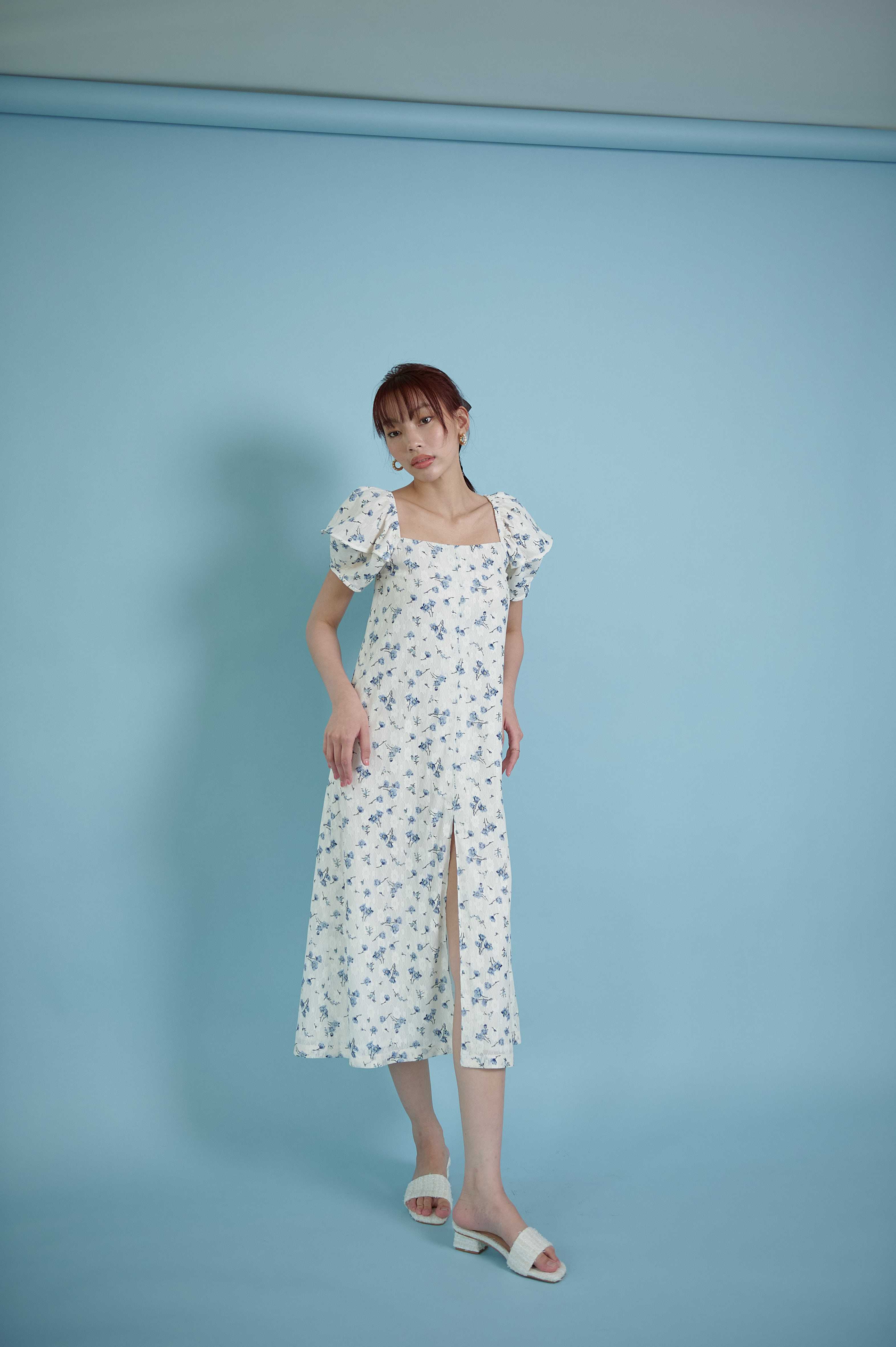 Poplin Dress - Blue