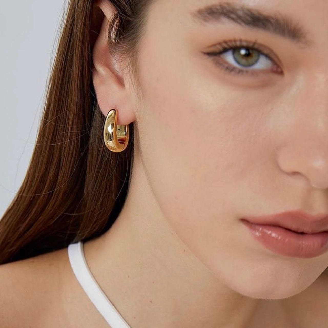 Karl stainless steel hoop earrings