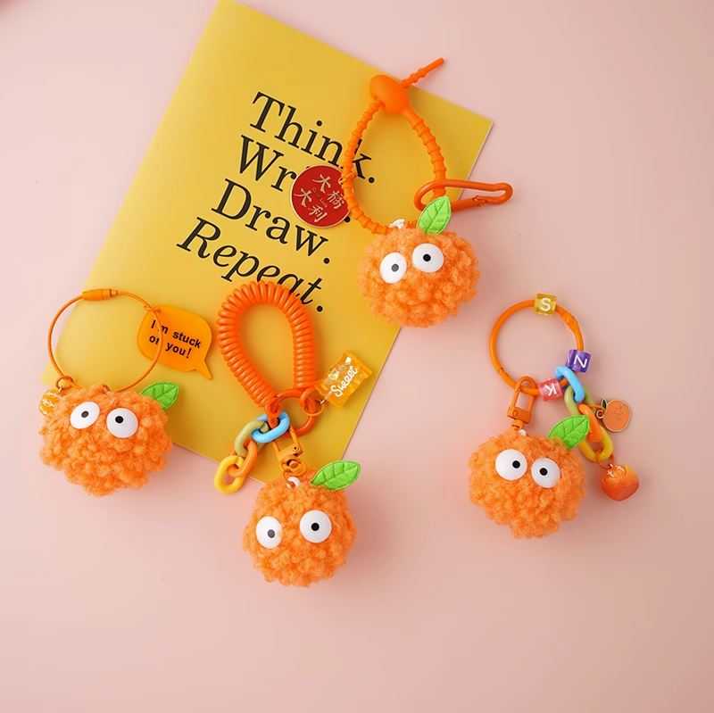 พวงกุญแจ handmade พวงกุญแจด้อมส้ม ด้อมส้ม พวงกุญแจสีส้ม พวงกุญแจแฮนด์เมด DIY 🍊🔸ส่งฟรี 🔸🍊