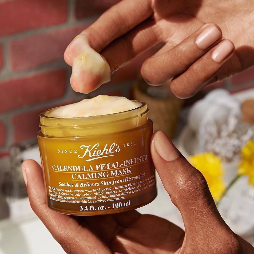 Kiehl’s Calendula petal-infused calming mask 
