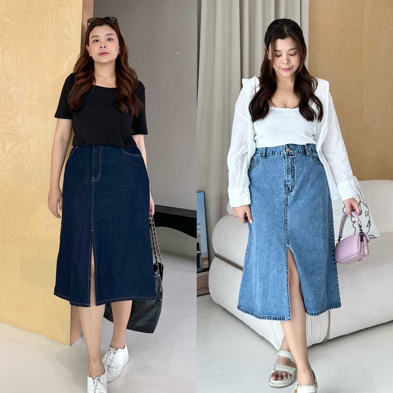 DENIM MIDI SKIRT