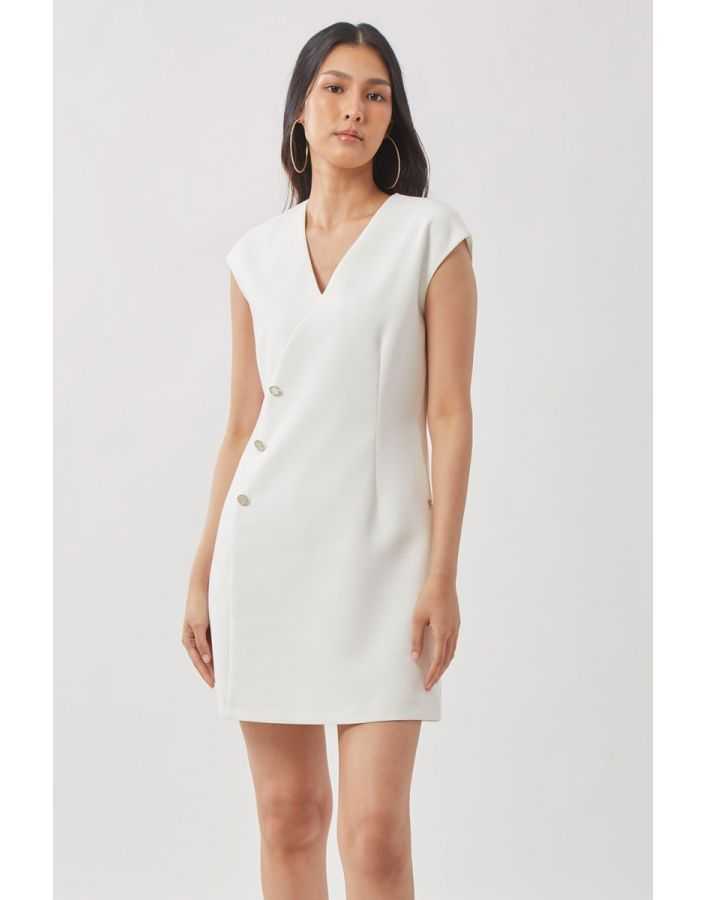 เดรสสั้นคอวี | V-Neck Short Dress | 05977