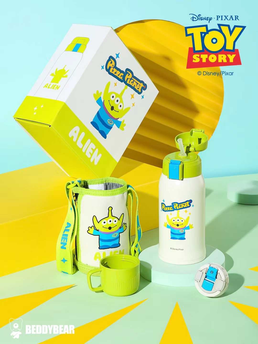 BeddyBearXToy Story กระติกน้ำสูญญากาศสแตนเลส เก็บอุณหภูมิ พร้อมกระเป๋าสะพาย BB002TS-005AL 600 ml.