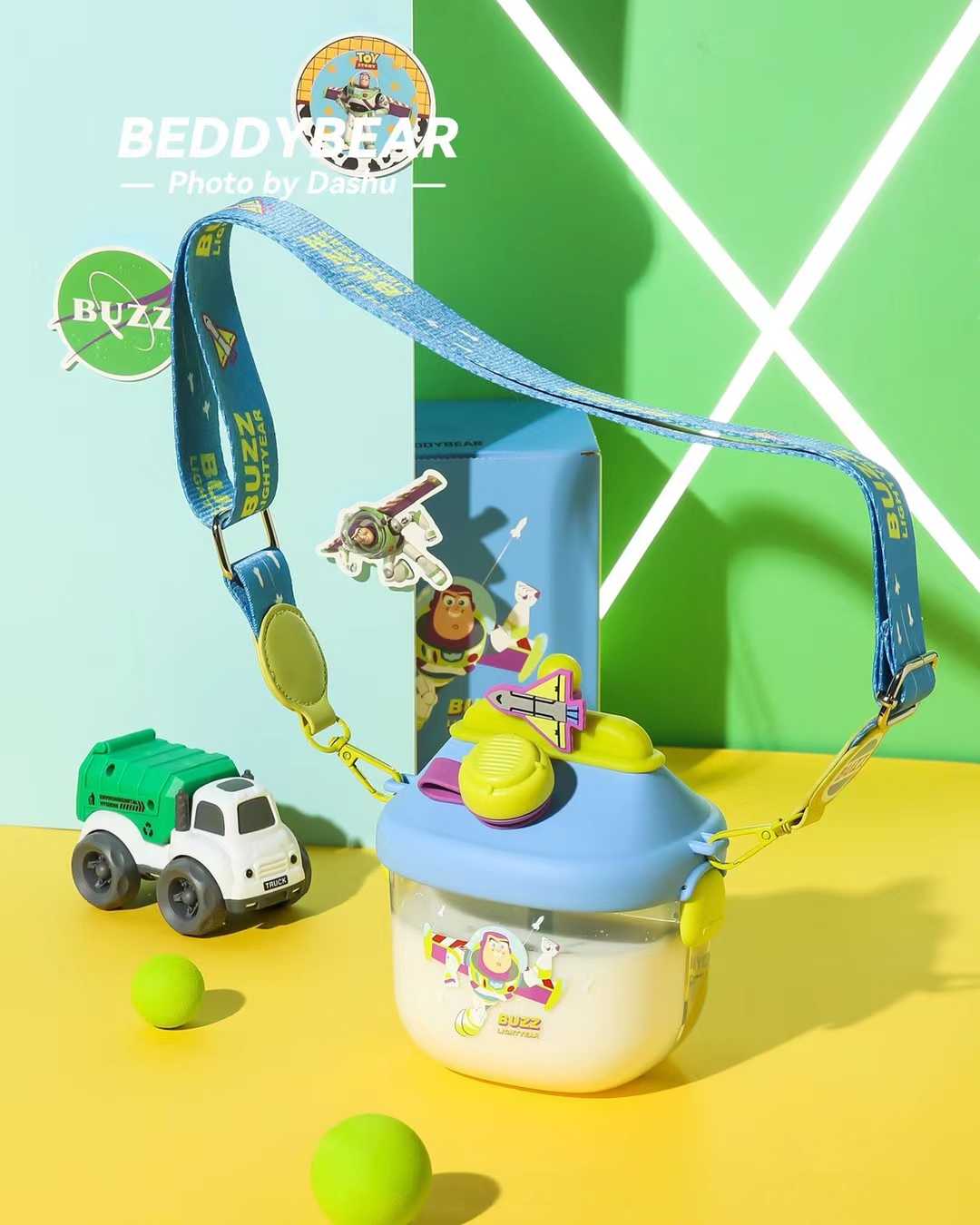 BeddyBearXToy Story กระติกน้ำใสไตรตัน 2In1 ฝาหลอดดูดและยกดื่ม พร้อมสายสะพาย BB012TS-015BZ 700 ml.