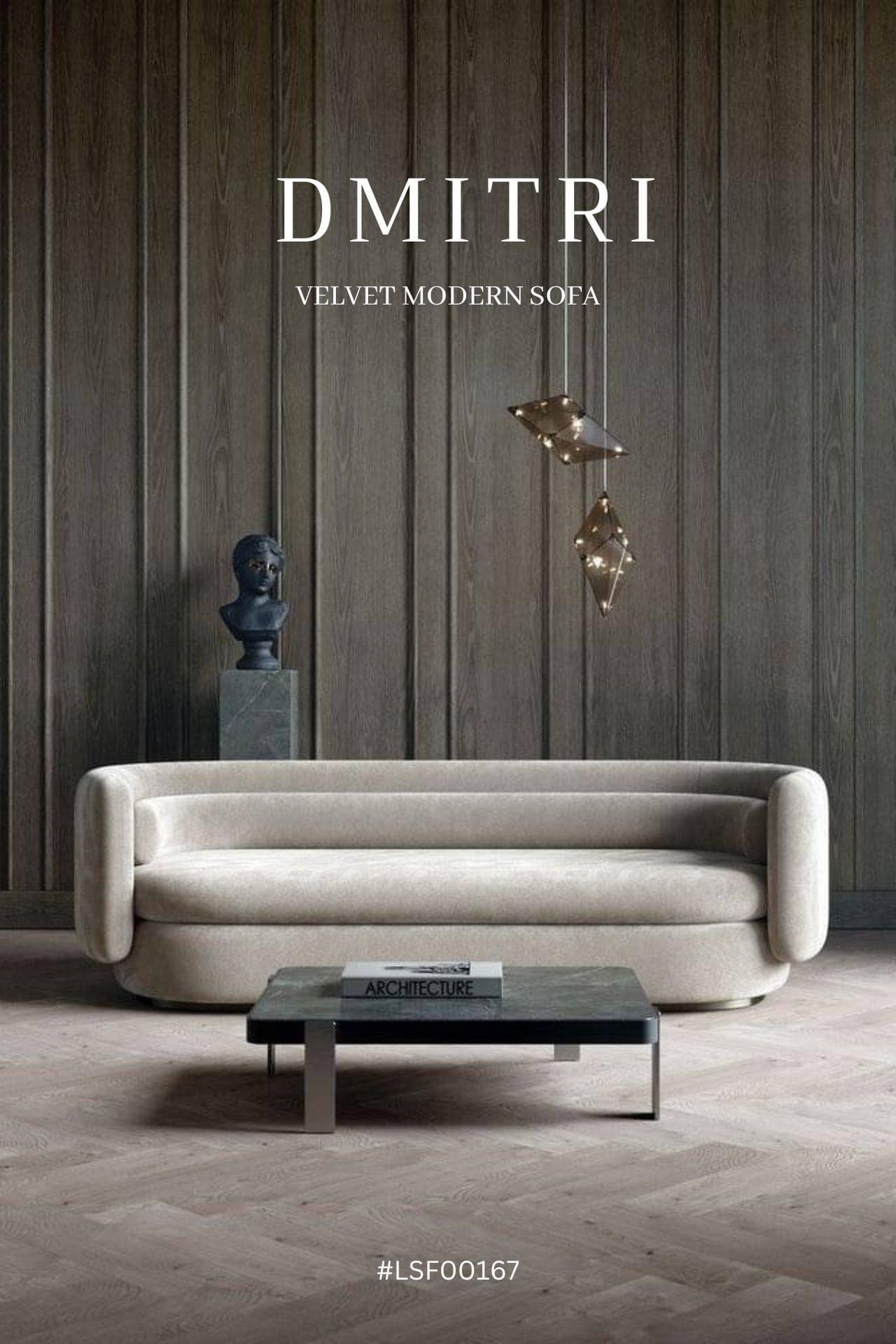 DMITRI velvet modern sofa 