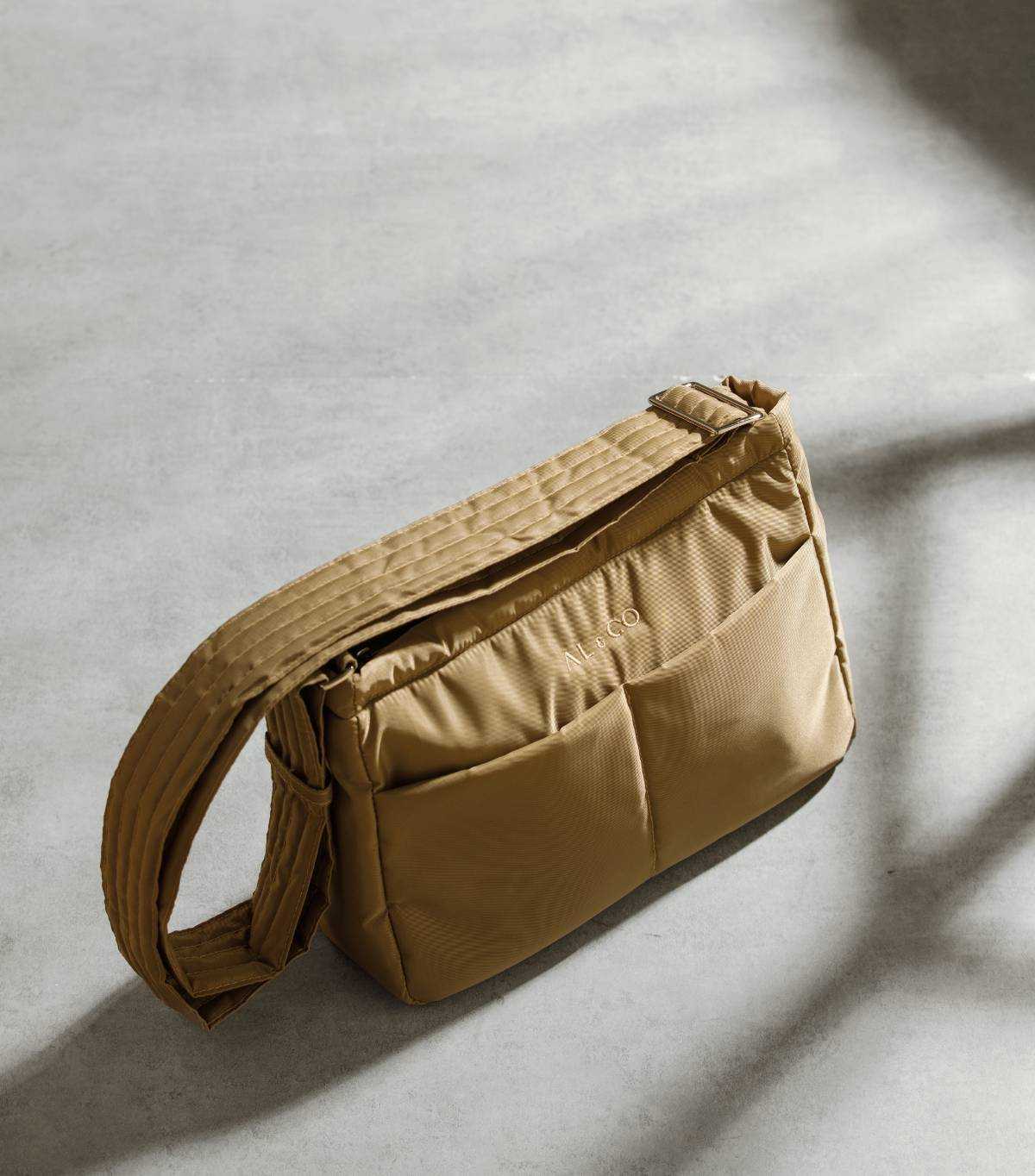 AL&CO | Nelly Nylon bag in Khaki กระเป๋าสะพายไนลอนสีกากี