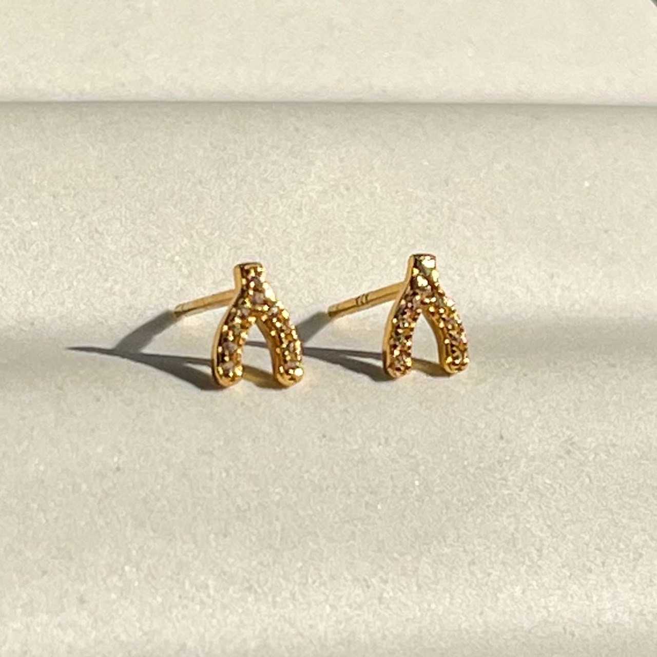 Wishbone Stud Earrings