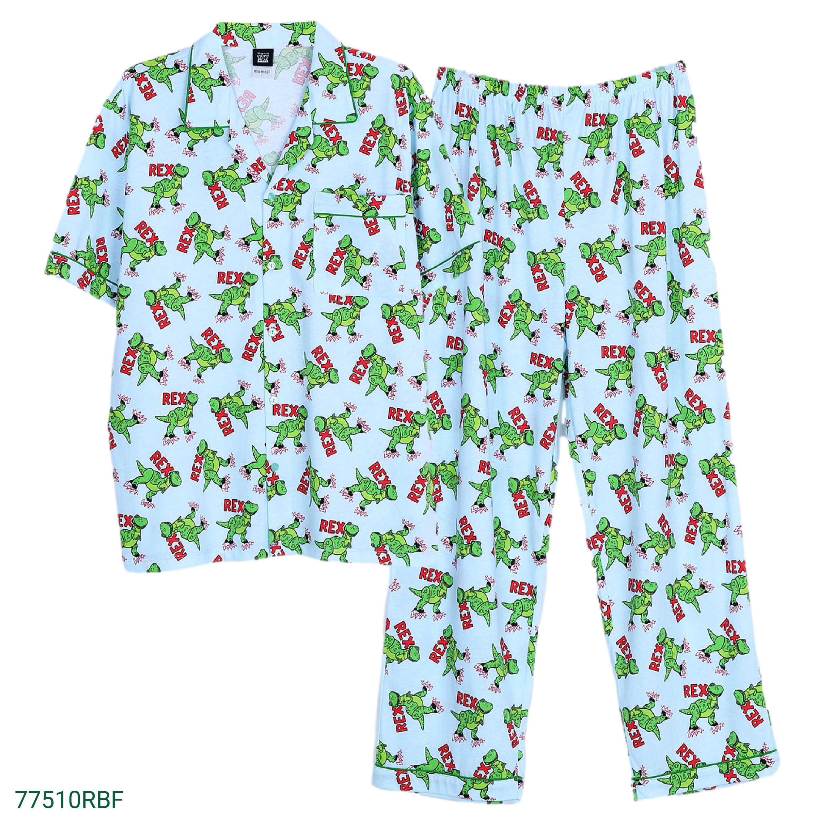 Disney Toy Story : chapter 2 Rex _ Short Sleeve Shirt With Long Pants (Men)
