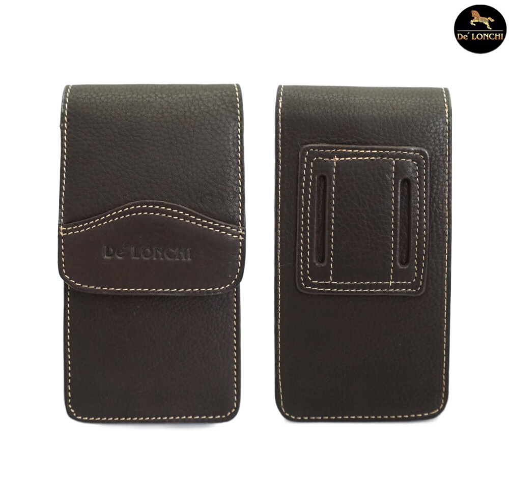 Delonchi รุ่น P13 กระเป๋าใส่โทรศัพท์ร้อยเข็มขัด ซองโทรศัพท์ Leather Vertical Phone Pouch Holster