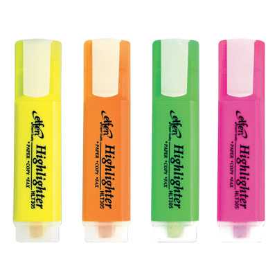 ปากกาเน้นข้อความ Elfen เอลเฟ่น Starlight หัวตัด สีสะท้อนแสง พร้อมส่ง US.Station
