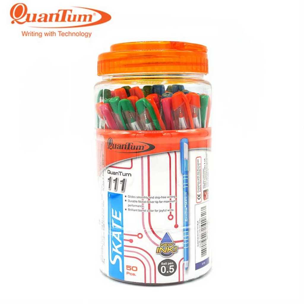 ปากกาลูกลื่น ควอนตั้ม Skate 111 [5/10ด้าม] น้ำเงิน รุ่นใหม่ 0.5mm พร้อมส่ง มีเก็บปลายทาง US.Station