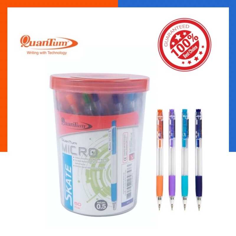 ปากกาลูกลื่น ไมโคร รุ่นยอดฮิต หายาก หมึกน้ำเงิน MICRO 0.5mm Quantum สีน้ำเงิน