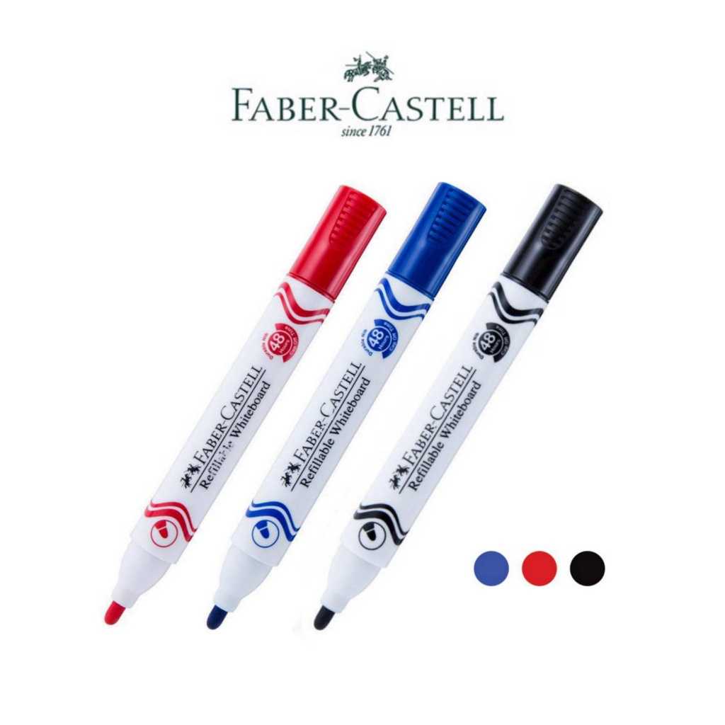 ปากกาไวท์บอร์ด ปากกาไวบอด ลบได้ ไร้กลิ่น หัวแหลม [1ด้าม] เฟเบอร์คาสเทล Feber-Castell