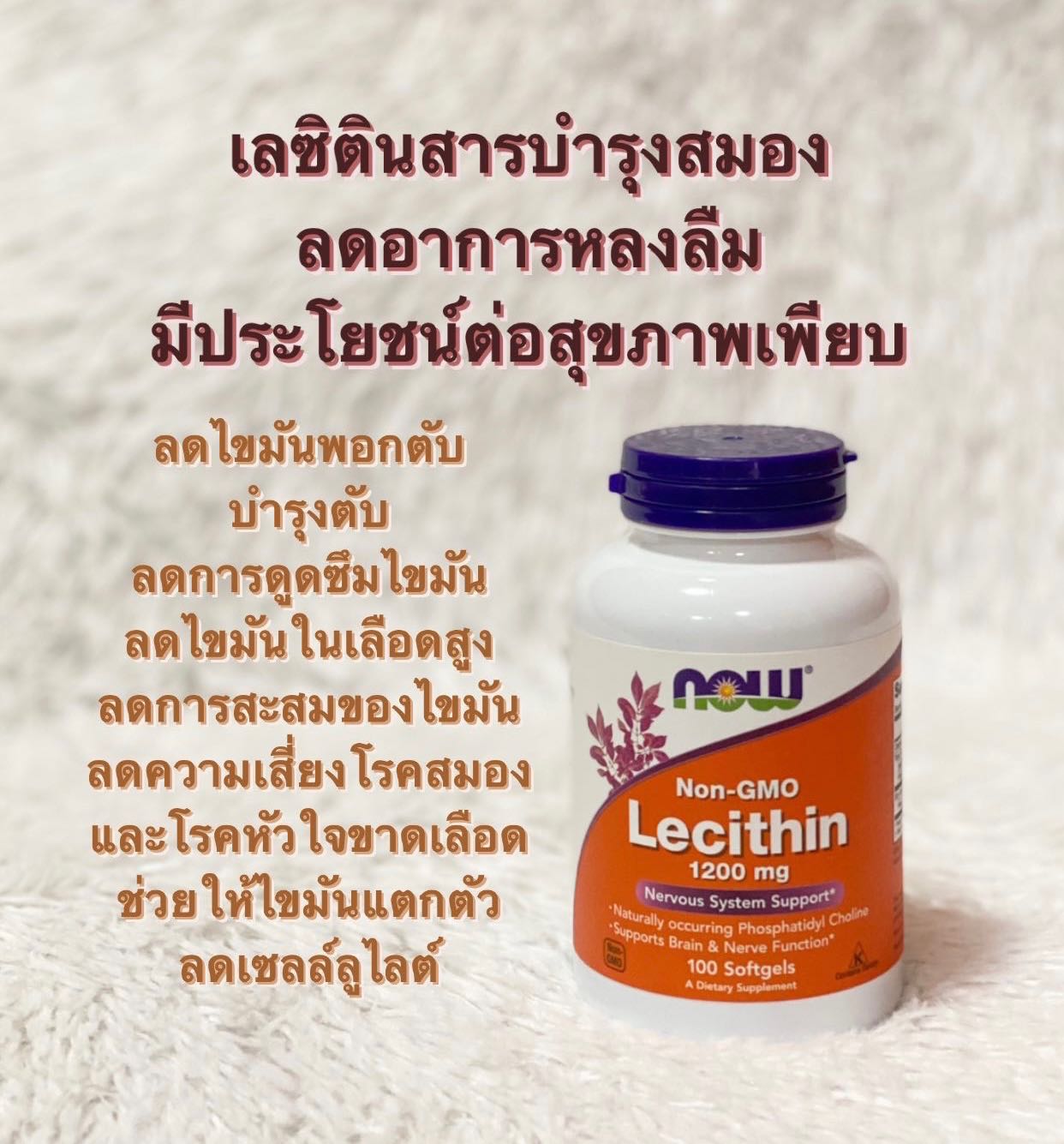 NOW Foods Lecithin 1200 mg 100 Softgels