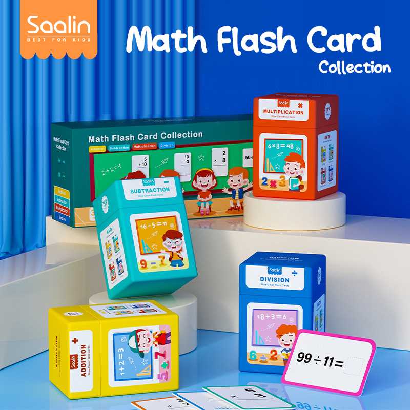 Saalin Math Flash Card Collection ของเล่นคณิตศาสตร์ เสริมทักษะด้านคณิตศาสตร์ สำหรับเด็ก 3 ปีขึ้นไป