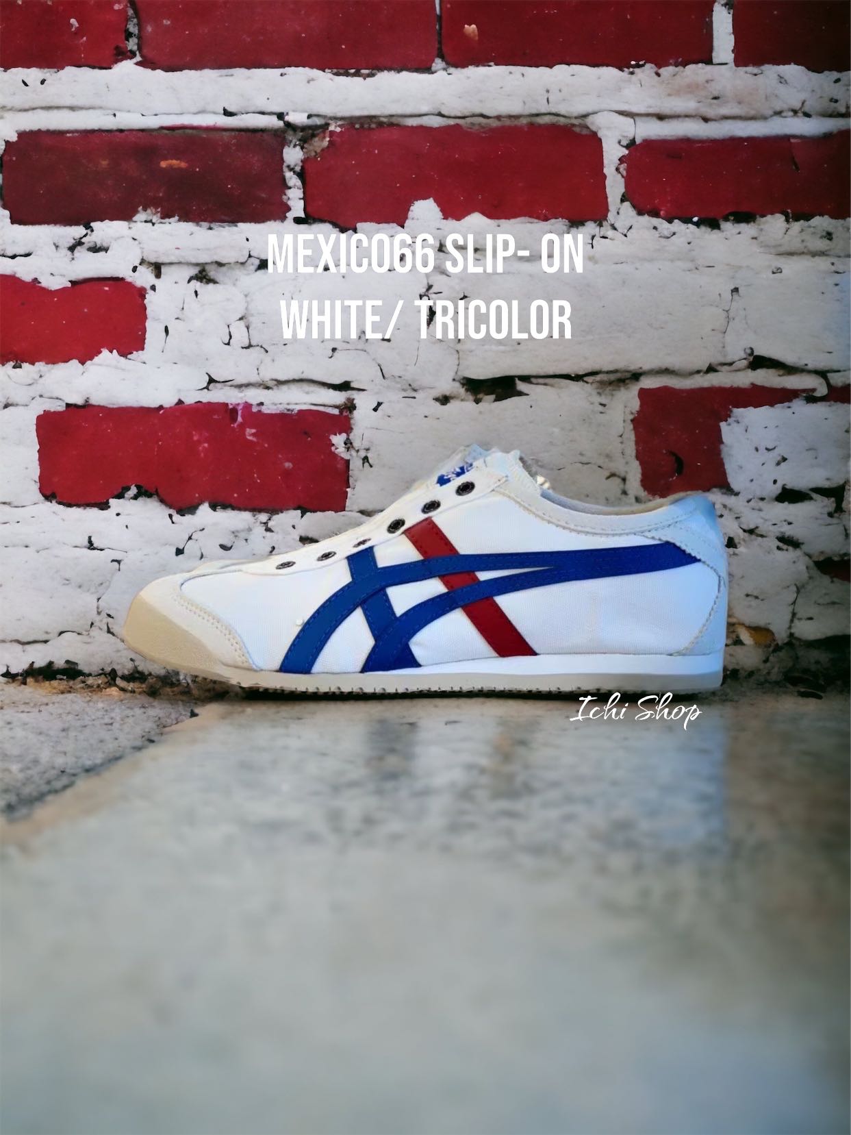 Onitsuka Tiger Mexico66 Slip on White Tricolor