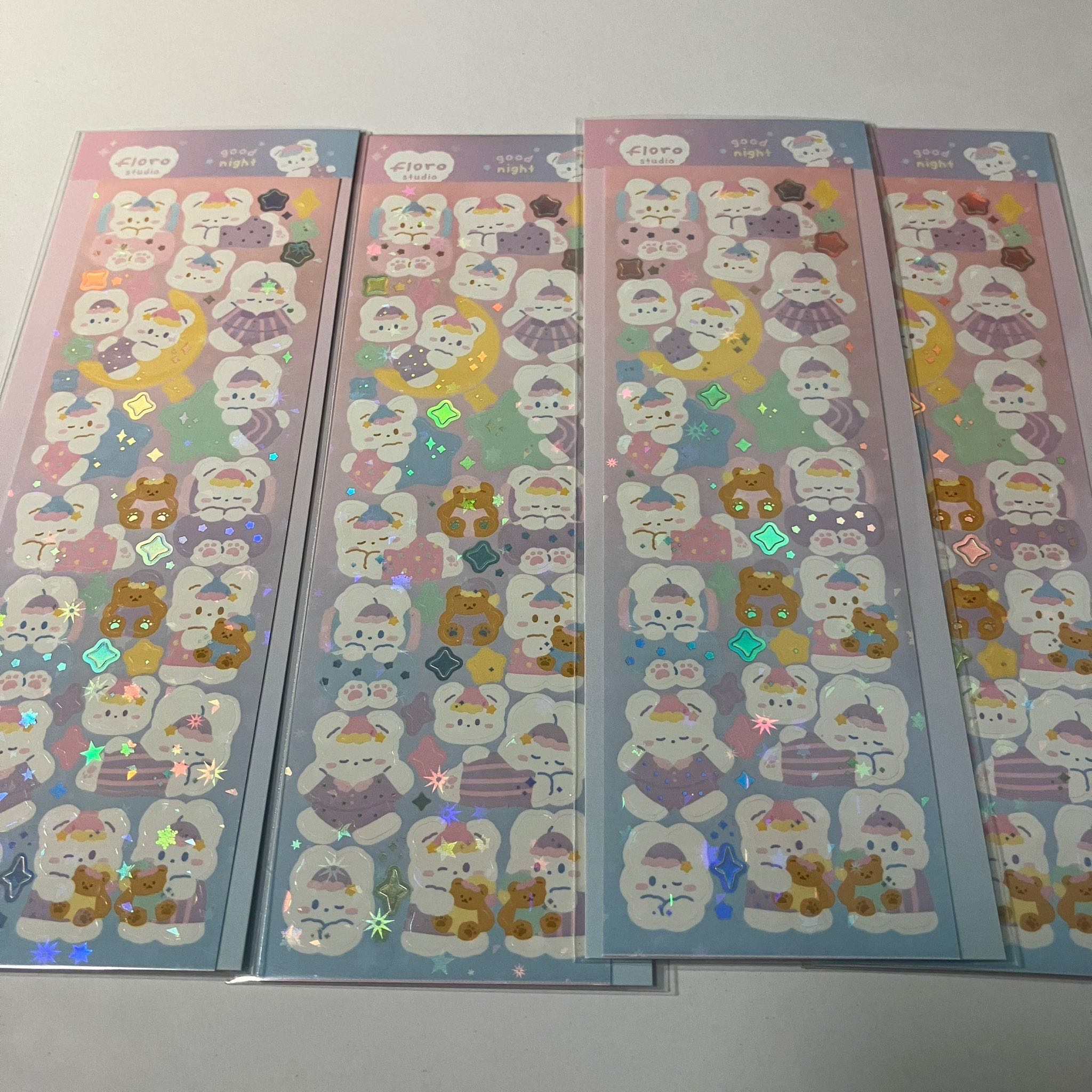พร้อมส่ง floro studio sticker good night