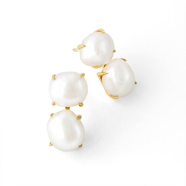Lady Luxe Double Pearls Earrings